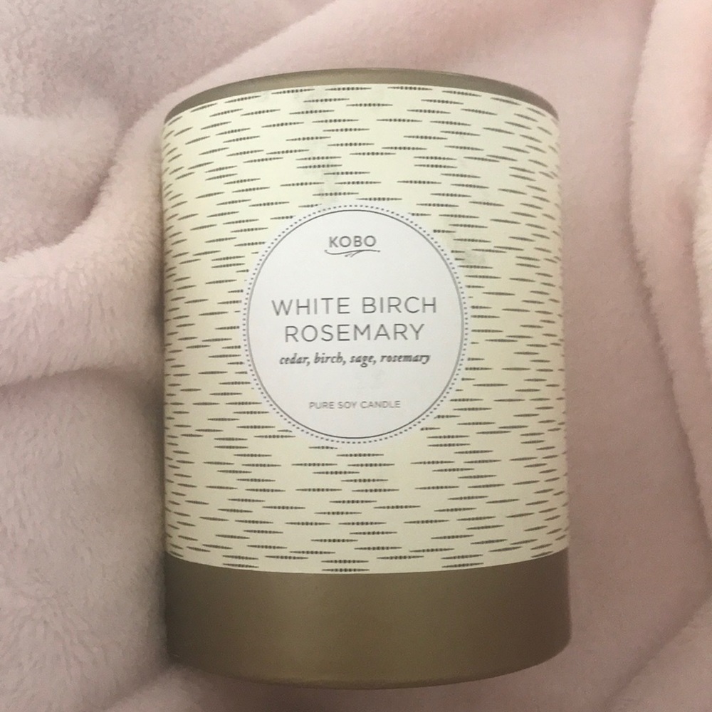 Kobo white birch rosemary candle